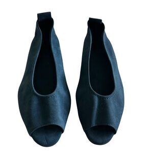 Arche Laius Ballerinas Shoes Sz 40 US 9 Open Toe Leather Flat Shoes Navy Blue